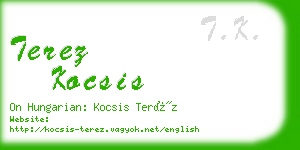 terez kocsis business card